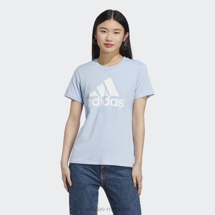 Adidas tricou cu logo albastru albastru essentials femei albastru zori/alb 2JBN9598