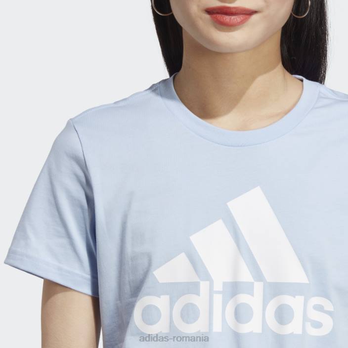 Adidas tricou cu logo albastru albastru essentials femei albastru zori/alb 2JBN9598