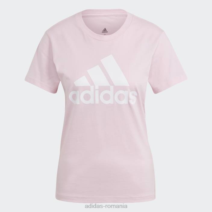 Adidas tricou cu logo essentials roz femei roz/alb 2JBN9634
