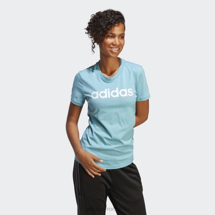 Adidas tricou cu logo subțire essentials albastru adidas femei albastru alb 2JBN16416