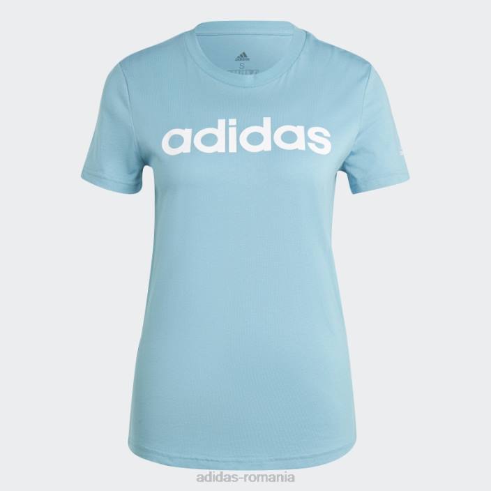 Adidas tricou cu logo subțire essentials albastru adidas femei albastru alb 2JBN16416