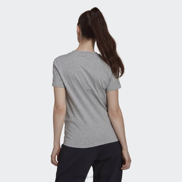 Adidas tricou cu logo subțire essentials gri mediu adidas femei gri mediu/alb 2JBN16614