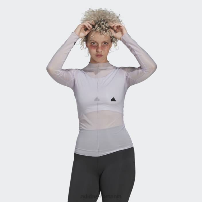 Adidas tricou cu mânecă lungă argintie Dawn femei zori argintii 2JBN2477