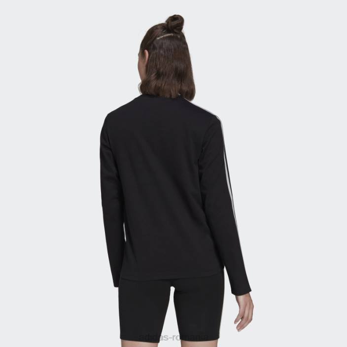 Adidas tricou cu mânecă lungă essentials cu 3 dungi negru adidas femei alb negru 2JBN9096