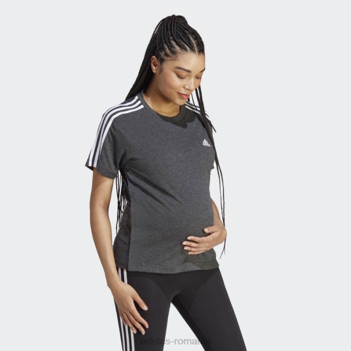 Adidas tricou de maternitate negru melange femei negru melange/alb 2JBN9718