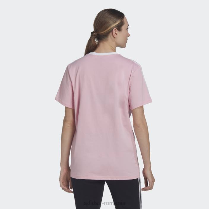 Adidas tricou essentials cu 3 dungi, roz adevărat femei roz/alb adevărat 2JBN3704