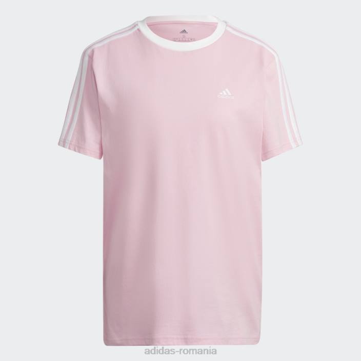Adidas tricou essentials cu 3 dungi, roz adevărat femei roz/alb adevărat 2JBN3704