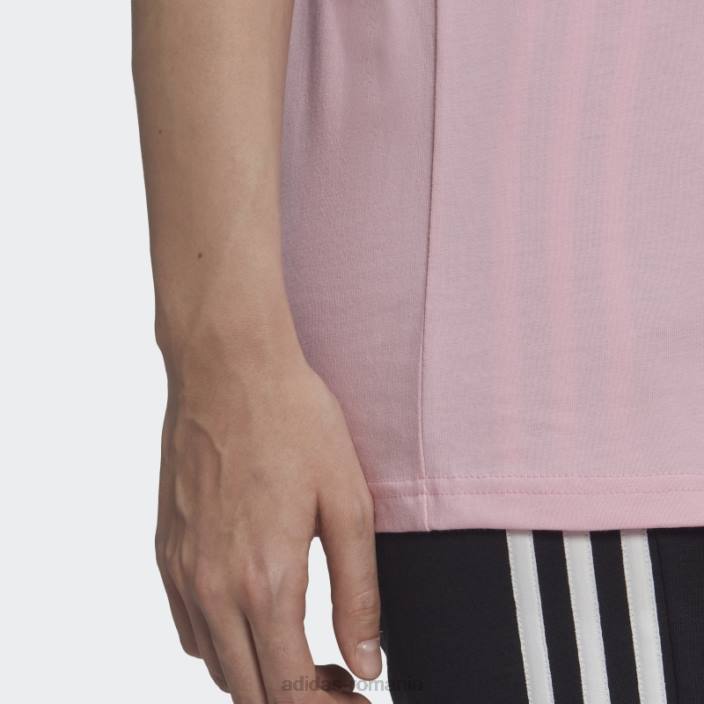 Adidas tricou essentials cu 3 dungi, roz adevărat femei roz/alb adevărat 2JBN3704