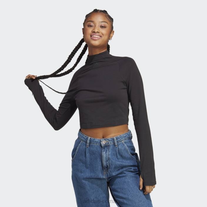 Adidas tricou negru city escape cu mânecă lungă femei negru 2JBN9490