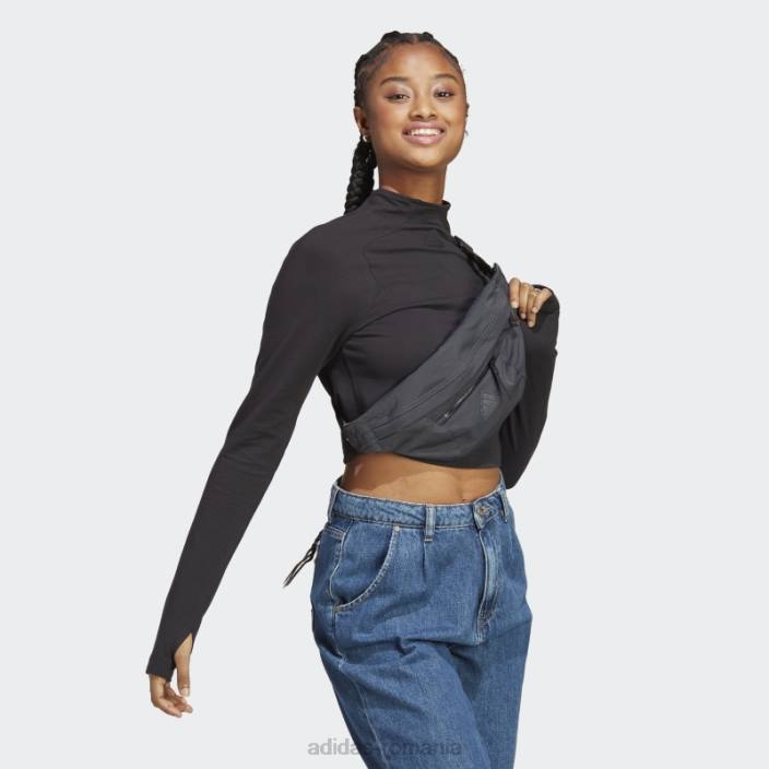 Adidas tricou negru city escape cu mânecă lungă femei negru 2JBN9490