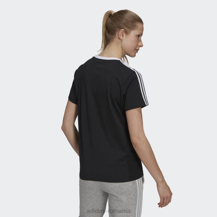 Adidas tricou negru cu 3 dungi essentials femei alb negru 2JBN16805