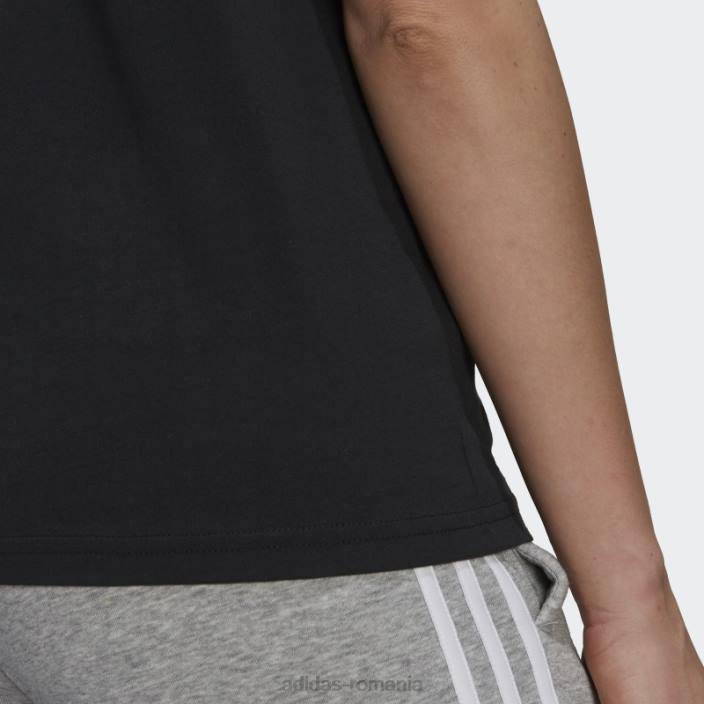 Adidas tricou negru cu 3 dungi essentials femei alb negru 2JBN16805