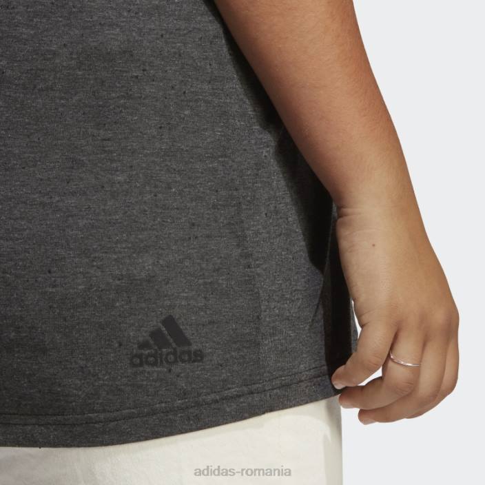 Adidas tricou negru melange future icons winners 3.0 (mărime plus) femei negru melange/gri 2JBN9832