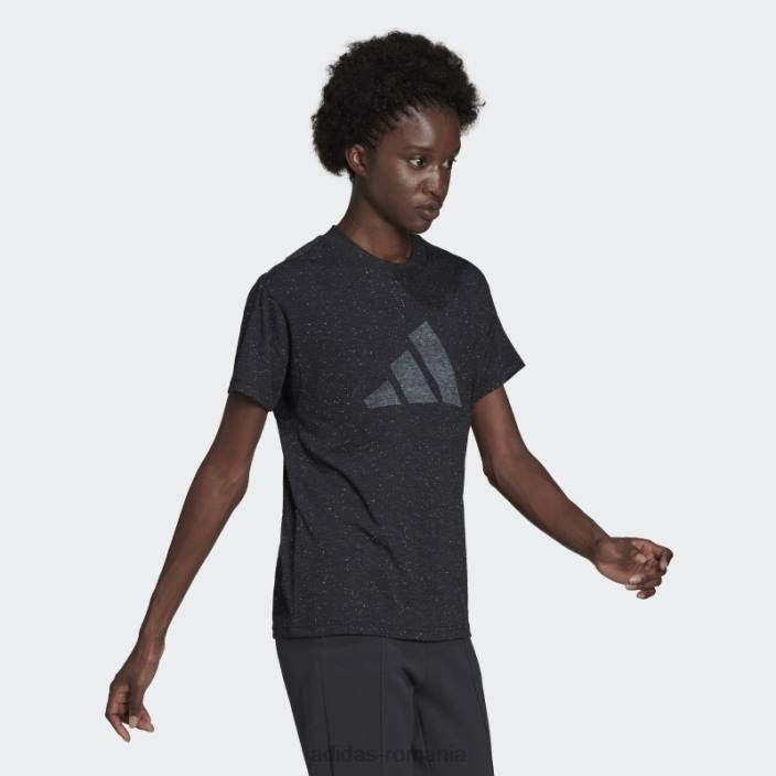 Adidas tricou negru melange pentru viitor icons fashion winners 3.0 femei melange negru 2JBN3016
