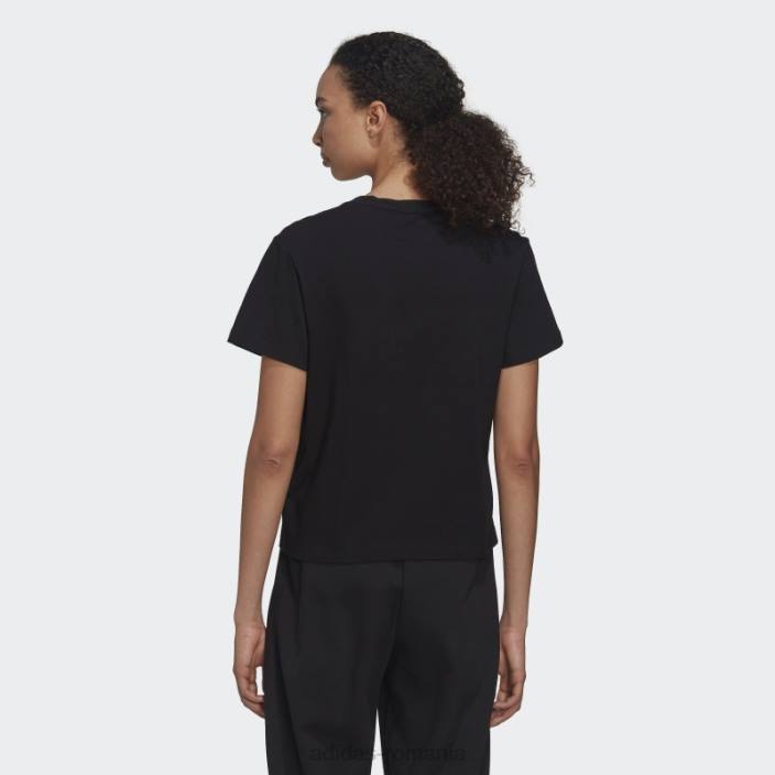 Adidas tricou obișnuit cu imprimeu peste tot, negru femei negru/multicolor 2JBN9392