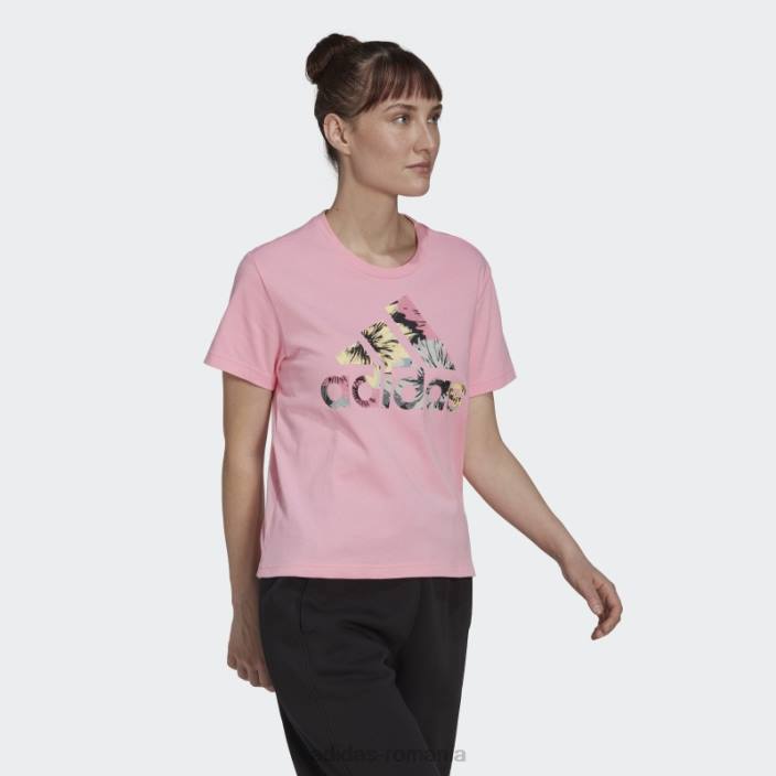 Adidas tricou obișnuit cu imprimeu peste tot roz femei roz/multicolor 2JBN8957
