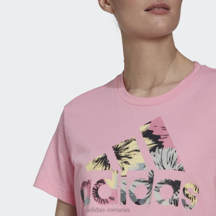 Adidas tricou obișnuit cu imprimeu peste tot roz femei roz/multicolor 2JBN8957