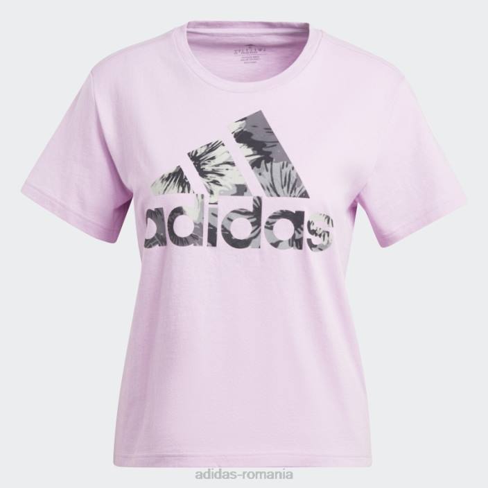 Adidas tricou regulat cu imprimeu peste tot lila femei liliac/multicolor 2JBN8995