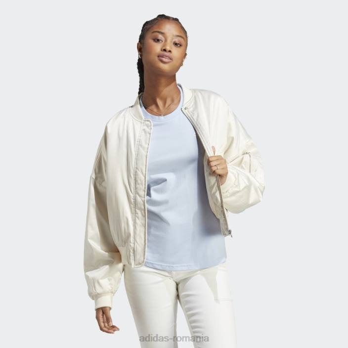 Adidas tricou slim cu 3 dungi essentials albastru alba femei albastru zori/alb 2JBN9625
