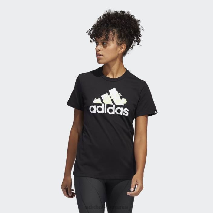 Adidas tricou superher cu logo grafic floral negru adidas femei alb negru 2JBN10530