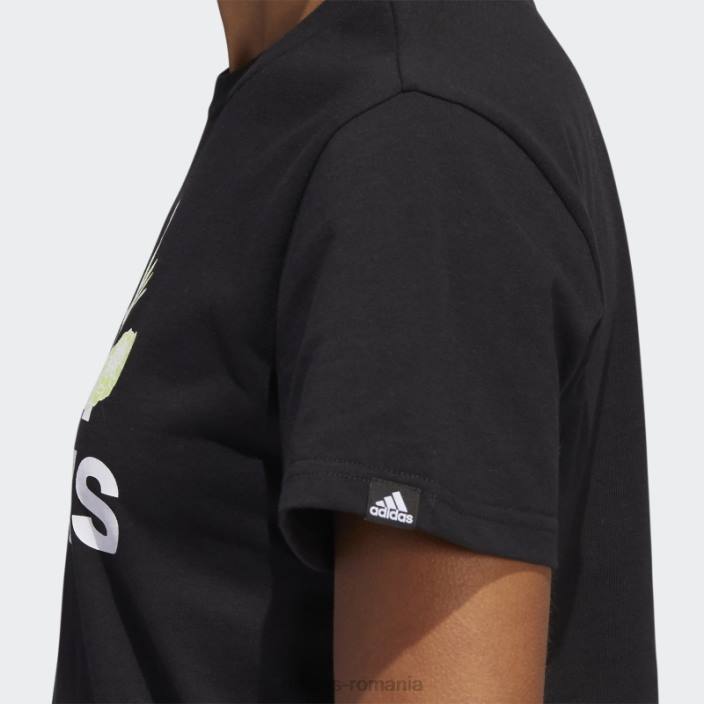 Adidas tricou superher cu logo grafic floral negru adidas femei alb negru 2JBN10530