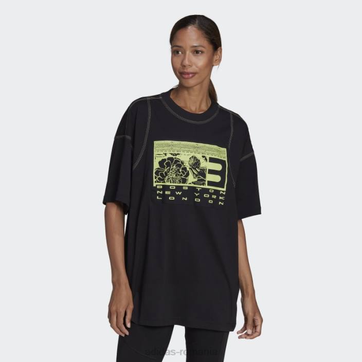 Adidas tricou superher negru de îmbrăcăminte sport de modă femei negru 2JBN3199