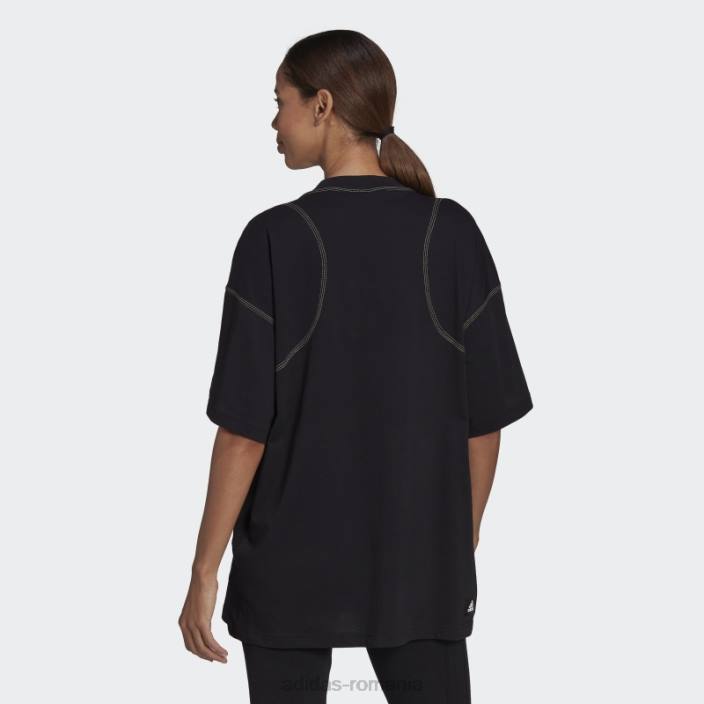 Adidas tricou superher negru de îmbrăcăminte sport de modă femei negru 2JBN3199