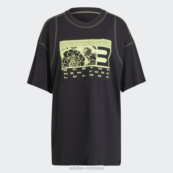Adidas tricou superher negru de îmbrăcăminte sport de modă femei negru 2JBN3199