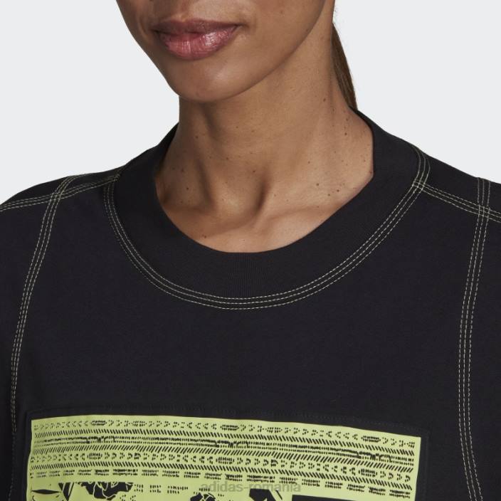 Adidas tricou superher negru de îmbrăcăminte sport de modă femei negru 2JBN3199
