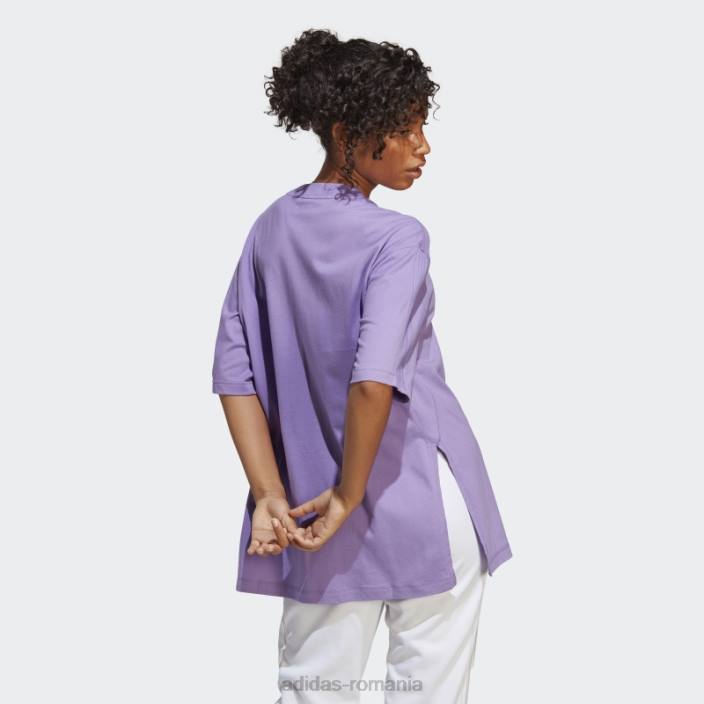 Adidas tricou supradimensionat dance violet adidas femei violet 2JBN8838
