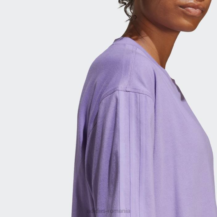 Adidas tricou supradimensionat dance violet adidas femei violet 2JBN8838