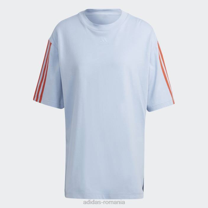 Adidas tricou supradimensionat de dans albastru albastru adidas femei albastru zori/rosu 2JBN8835