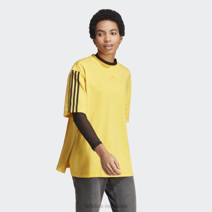 Adidas tricou supradimensionat de dans auriu femei auriu/negru 2JBN8834