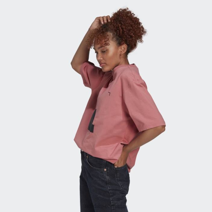 Adidas tricou supradimensionat rosu femei roșu/negru 2JBN2569