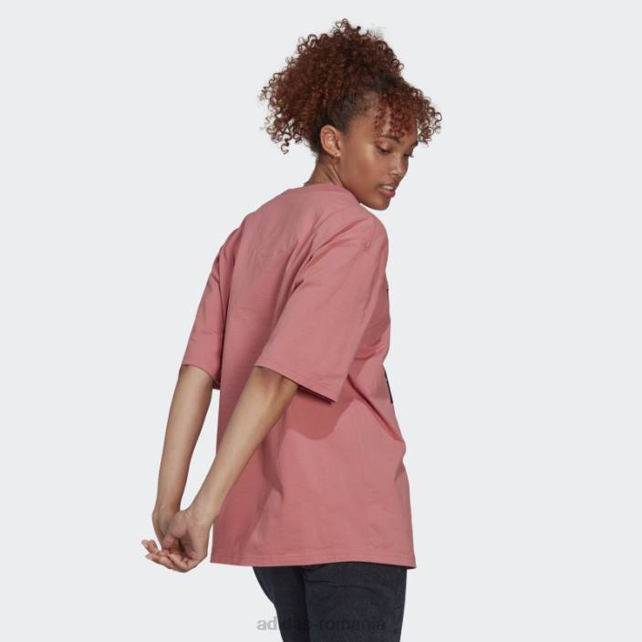Adidas tricou supradimensionat rosu femei roșu/negru 2JBN2569