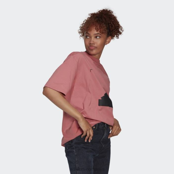 Adidas tricou supradimensionat rosu femei roșu/negru 2JBN2569