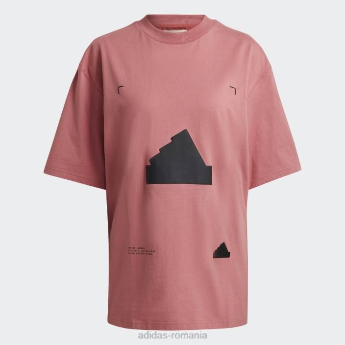 Adidas tricou supradimensionat rosu femei roșu/negru 2JBN2569