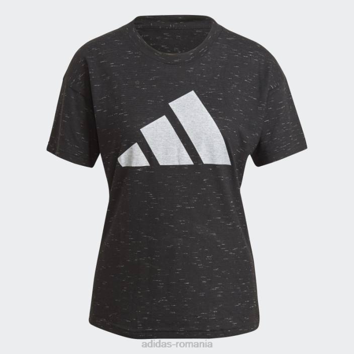 Adidas tricou winners 2.0 inspirat sport negru melange femei melange negru 2JBN2996