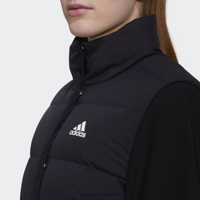 Adidas vestă neagră cu puf helionic femei negru 2JBN16780