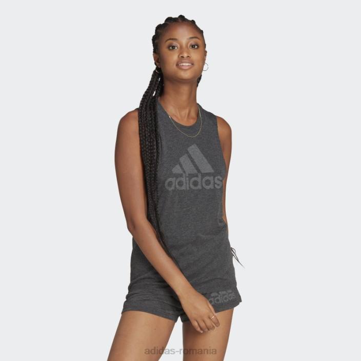 Adidas viitor icons winners 3.0 tank top negru melange femei negru melange/gri 2JBN8953