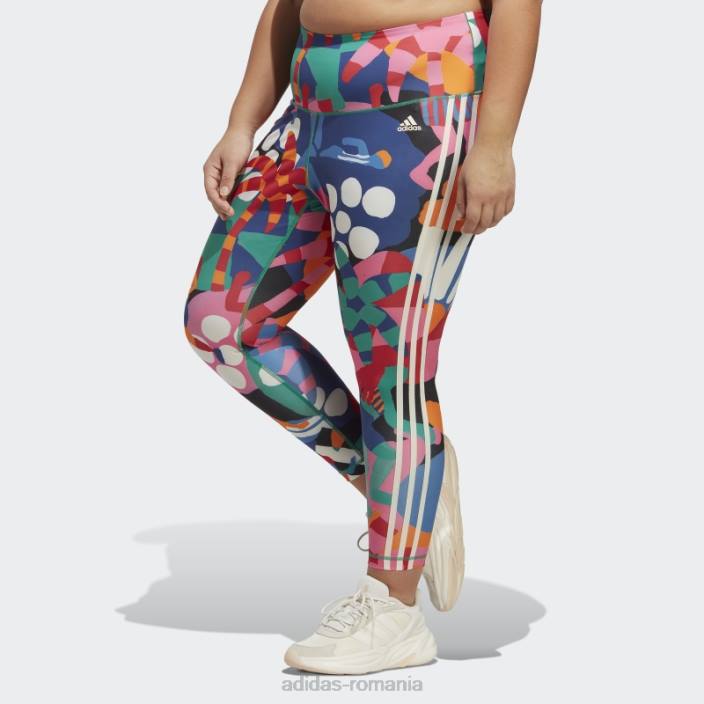 Adidas x farm rio dresuri 7/8 (plus marime) moda verde indrazneata femei verde îndrăzneț/stacojiu 2JBN9196