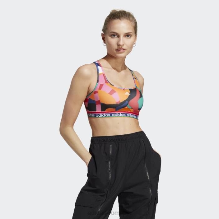 Adidas x farm rio sutien mediu sustinere fashion verde indraznet femei verde îndrăzneț/stacojiu 2JBN9469