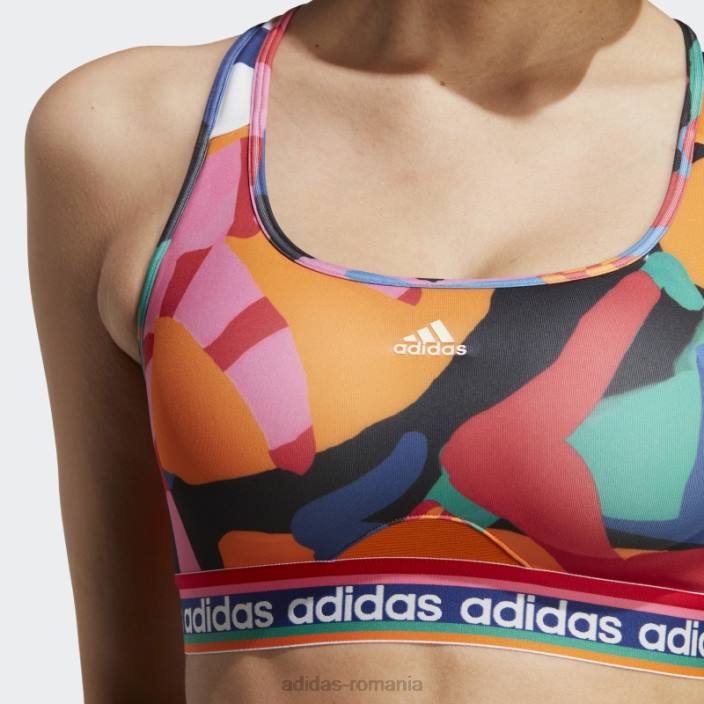 Adidas x farm rio sutien mediu sustinere fashion verde indraznet femei verde îndrăzneț/stacojiu 2JBN9469