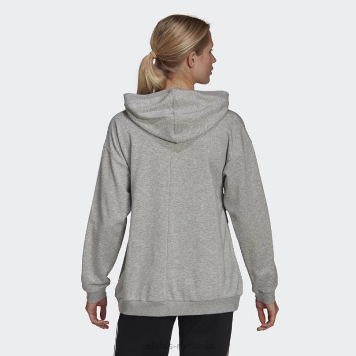 Adidas essentials bumbac hanorac 3 dungi (maternitate) alb moda femei gri mediu/alb 2JBN10518