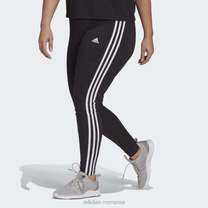 Adidas essentials jambiere cu 3 dungi (plus mărime) alb femei alb negru 2JBN8893
