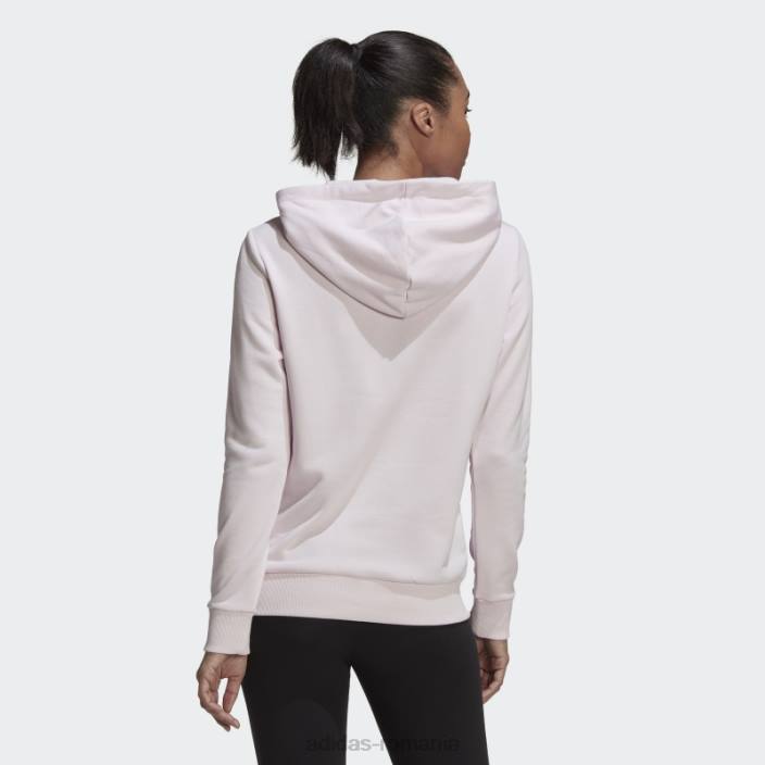 Adidas hanorac cu logo relaxat esential roz femei roz/negru 2JBN10427