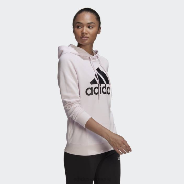 Adidas hanorac cu logo relaxat esential roz femei roz/negru 2JBN10427