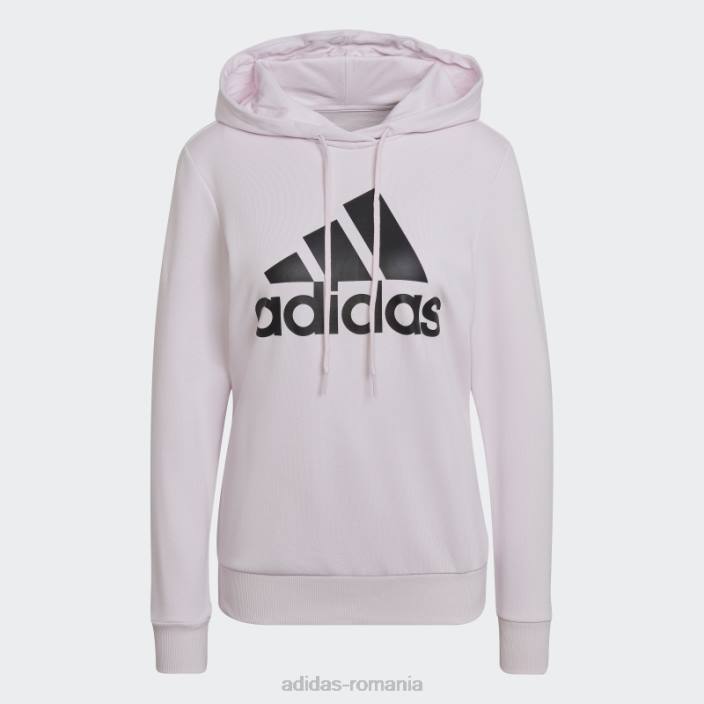 Adidas hanorac cu logo relaxat esential roz femei roz/negru 2JBN10427