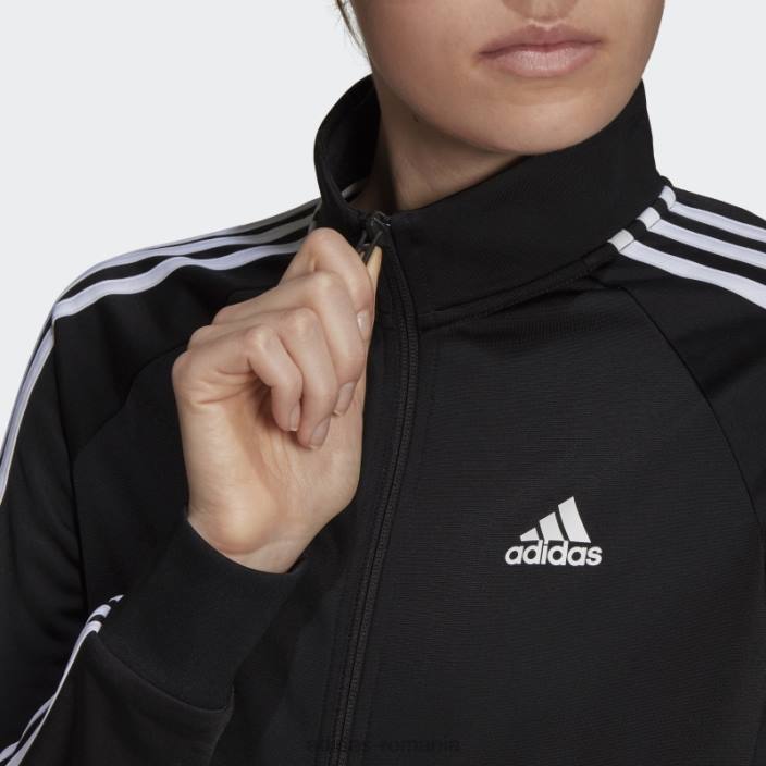 Adidas jachetă neagră pentru încălzire primegreen essentials, subțire, cu 3 dungi femei negru 2JBN8867