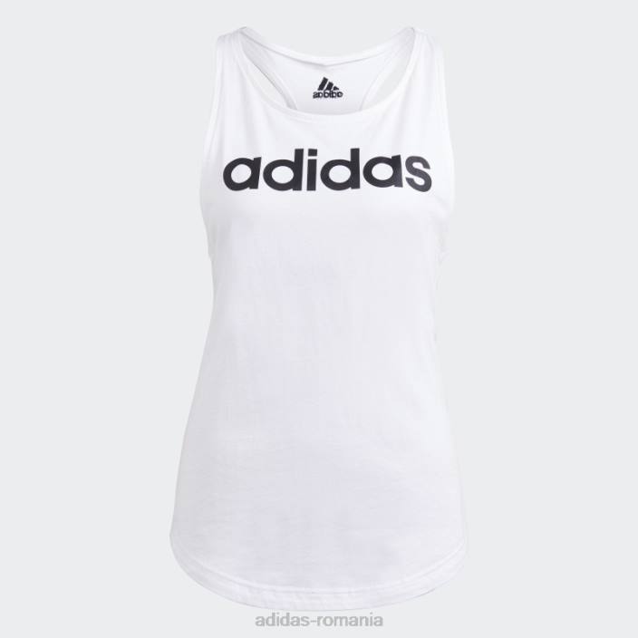 Adidas maiou cu logo-ul esențial alb femei alb negru 2JBN9332